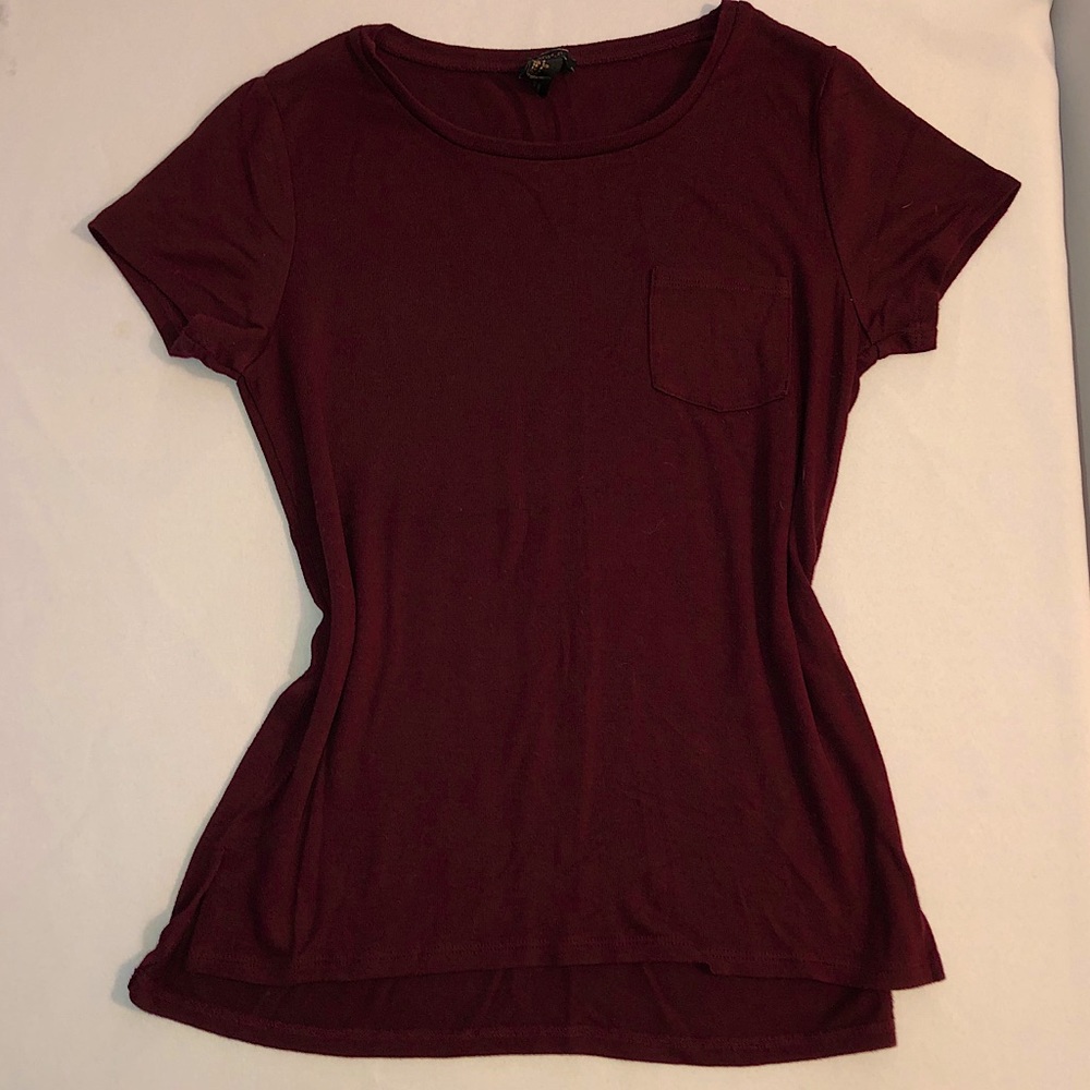 Maroon Crew Neck Tshirt